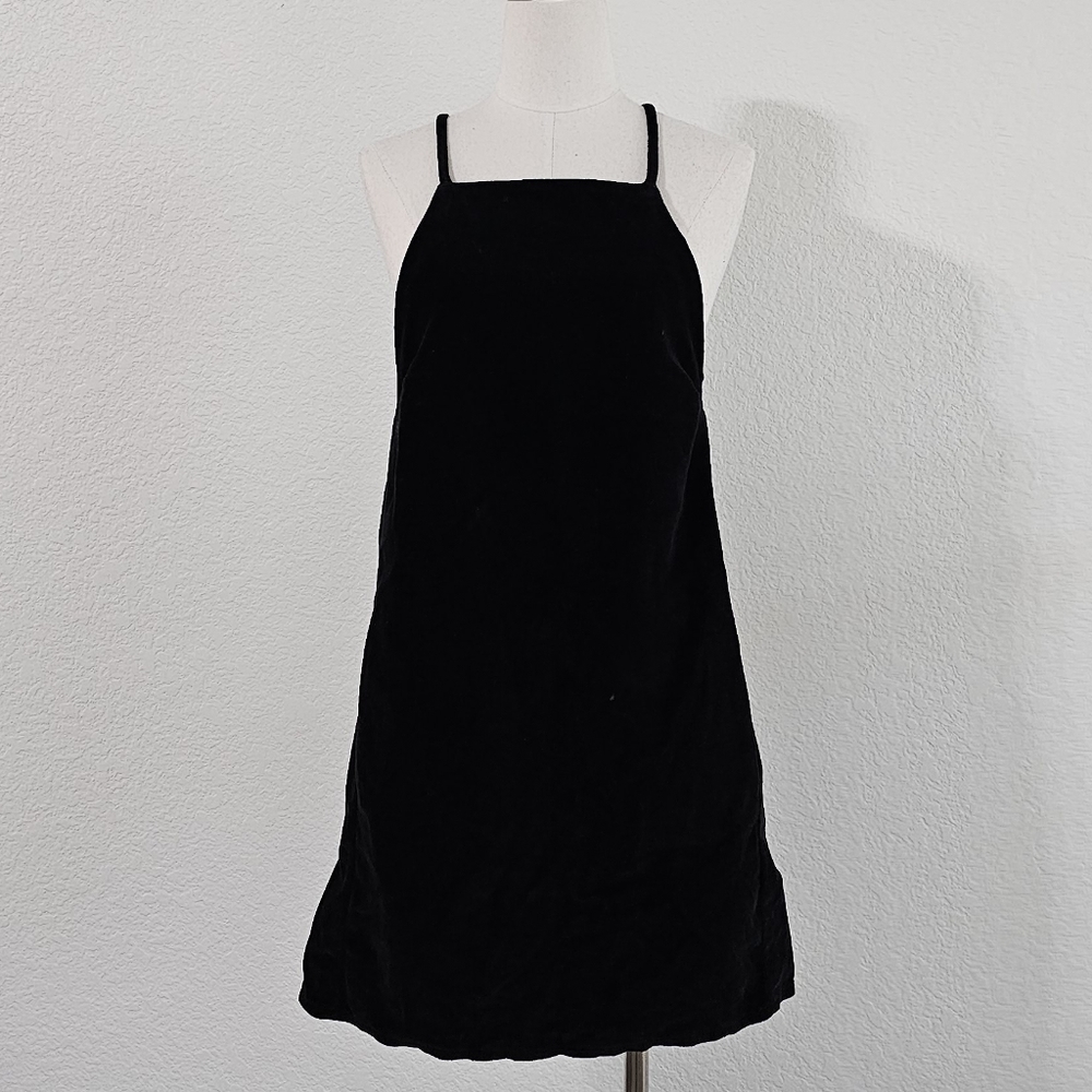 Black Velvet Topshop Moto Jumper Mini Dress